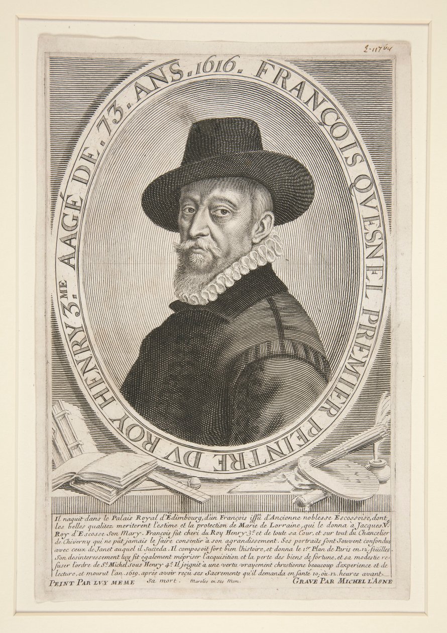 Francois Quesnel (1543-1619), ve věku 73 let od Michel Lasne