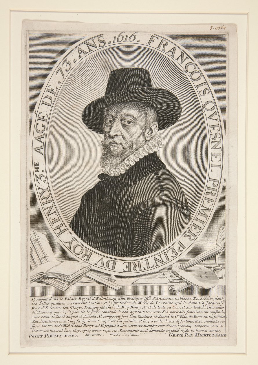 François Quesnel (1543-1619), ve věku 73 let od Michel Lasne