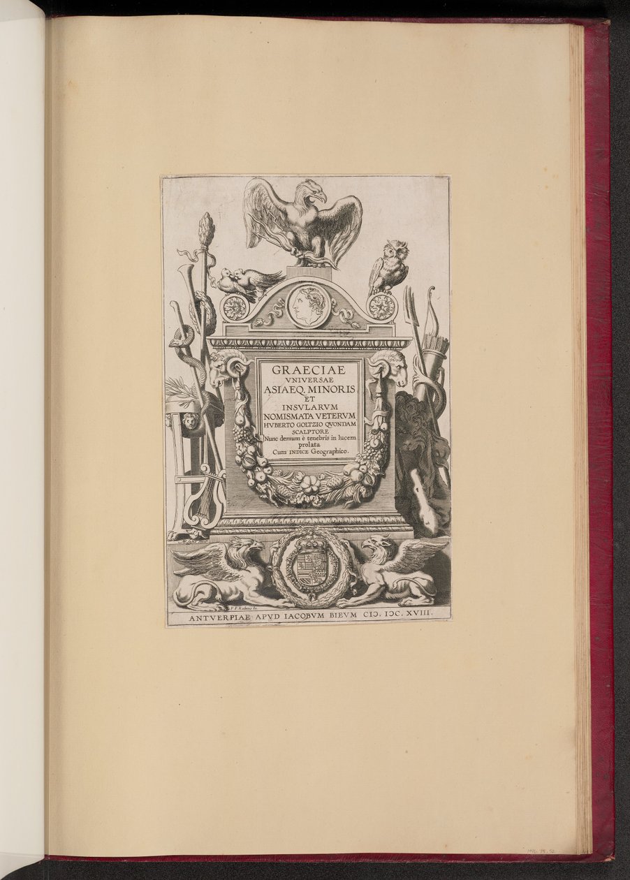 Titulní strana pro Hubert Goltzius, Graeciae Vniversae Asiaeq. Medaile Minor and the Isles od Michel Lasne after Sir Peter Paul Rubens