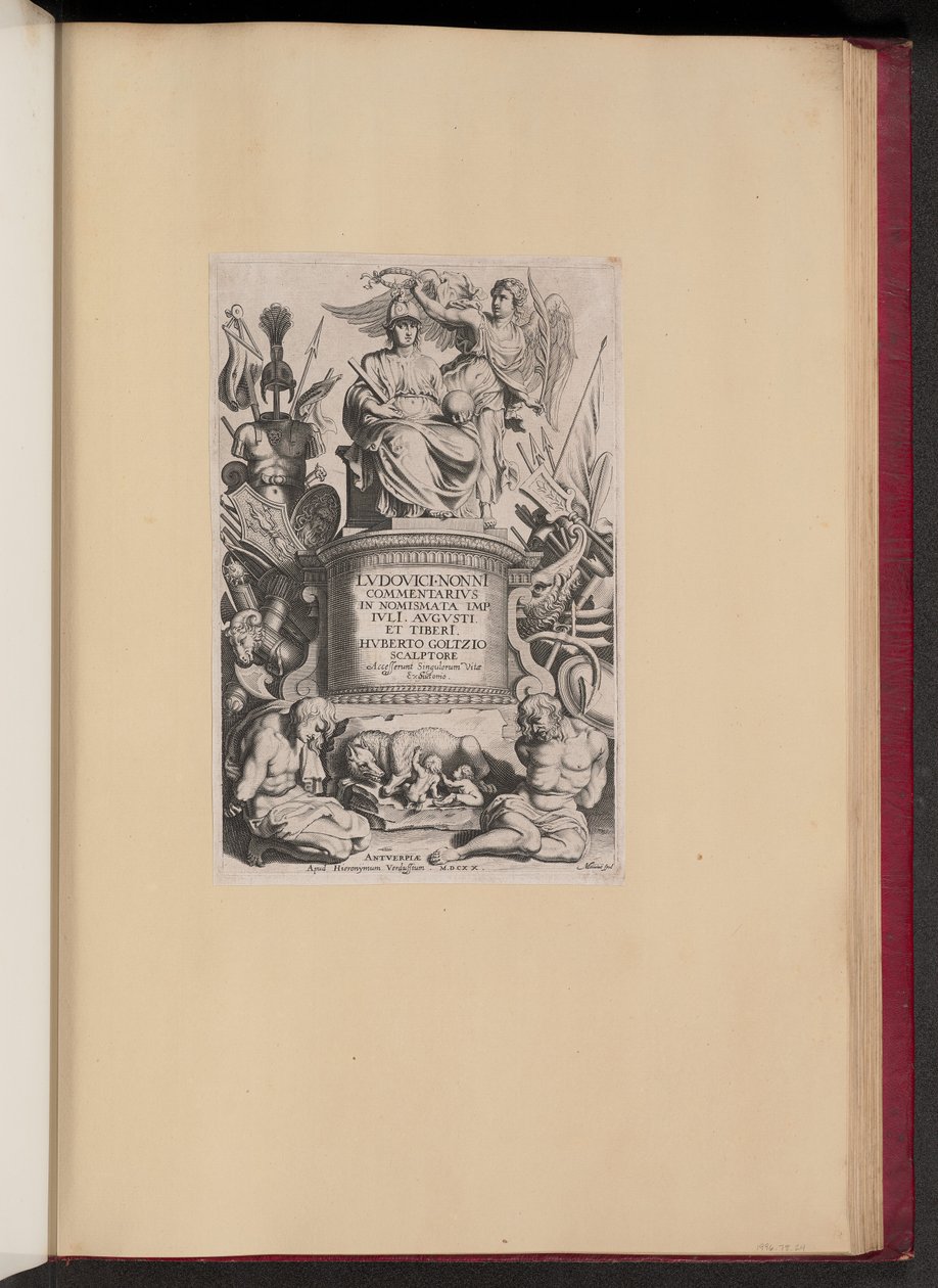 Titulní strana pro Ludovicus Nonnius, komentář k medailím od Michel Lasne after Sir Peter Paul Rubens