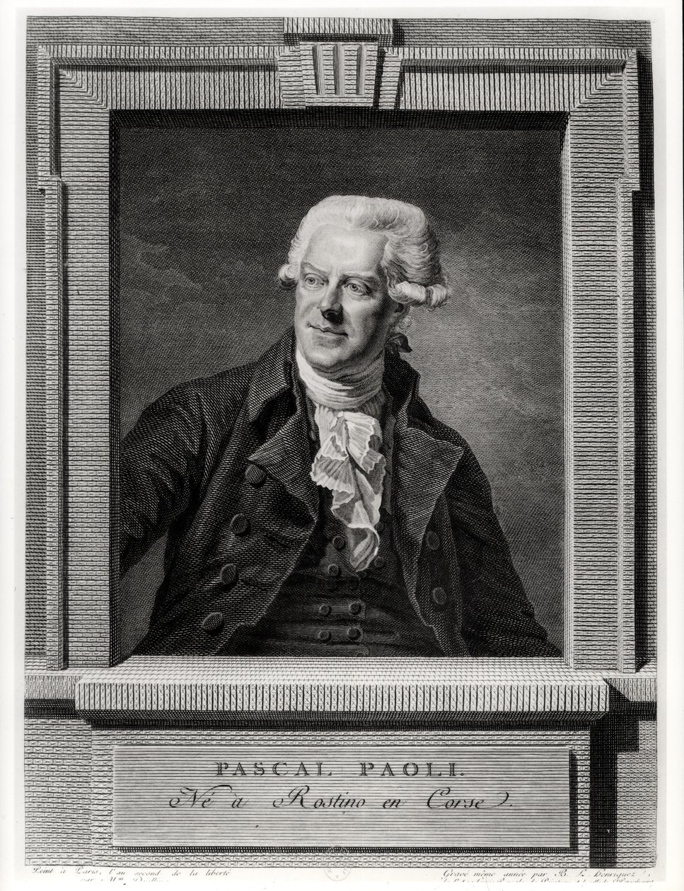 Portrét Pascala Paoliho, vyrytý Benoit Louis Henriquez (1732-1806) 1793 od Michel Martin Drolling