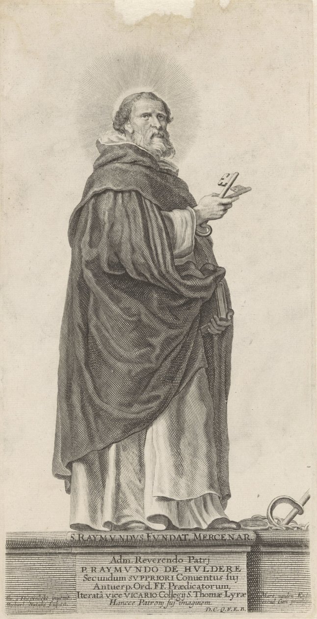 Heilige Raymond van Peñafort St. Raymond Founds. žoldák (titul na předmětu) od Michel Natalis