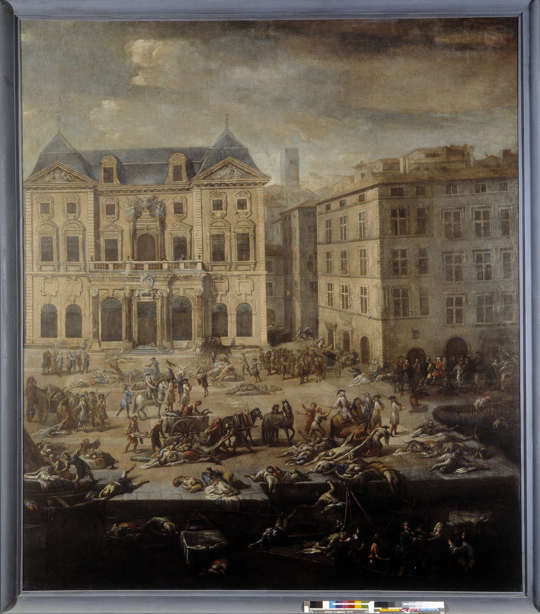 Pohled na radnici (Marseille) během moru v roce 1720 od Michel Serre