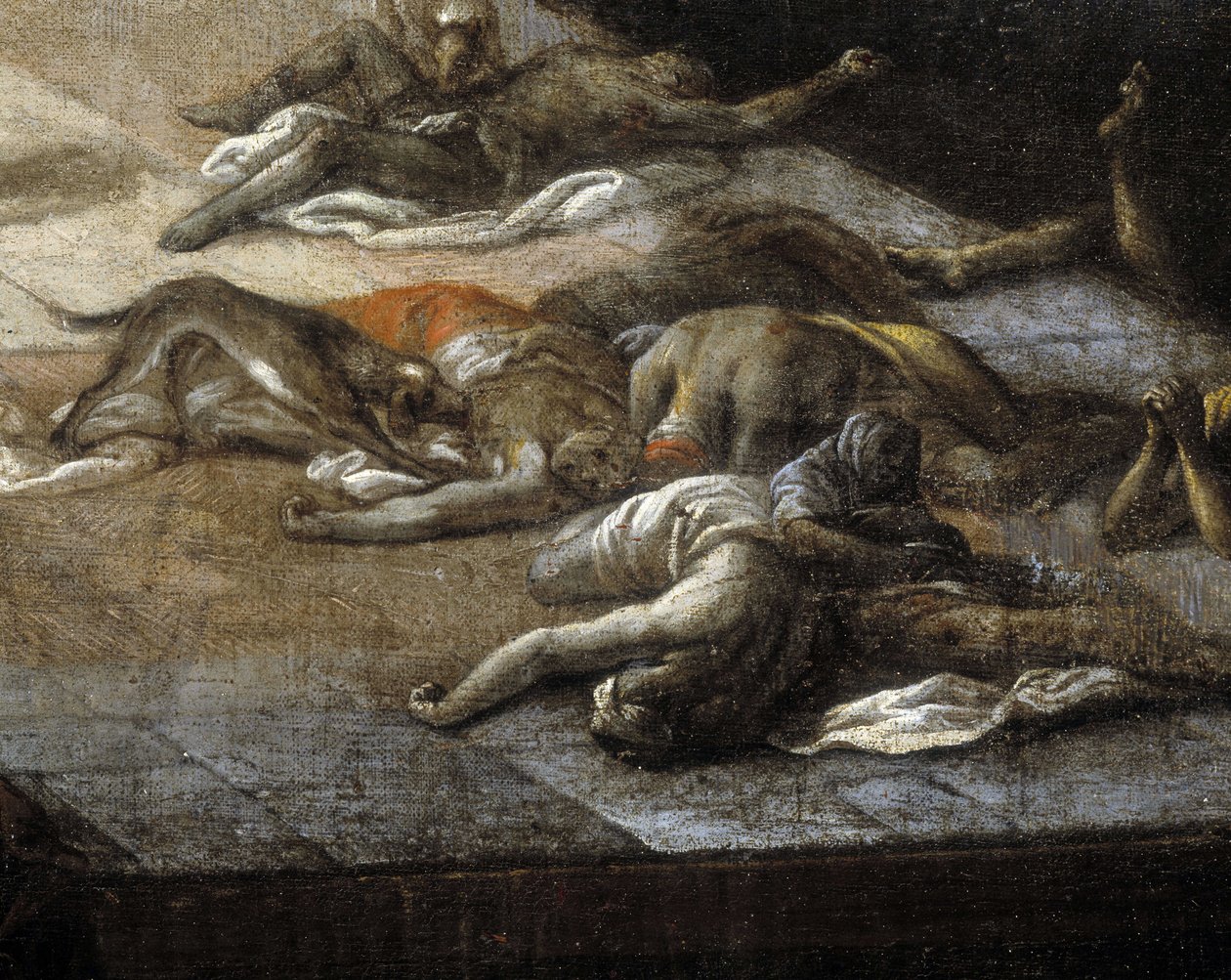 Pohled na radnici (Marseille) během moru v roce 1720 od Michel Serre