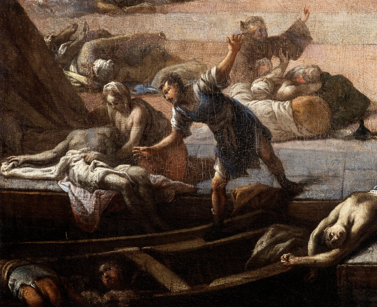 Pohled na radnici (Marseille) během moru v roce 1720 od Michel Serre