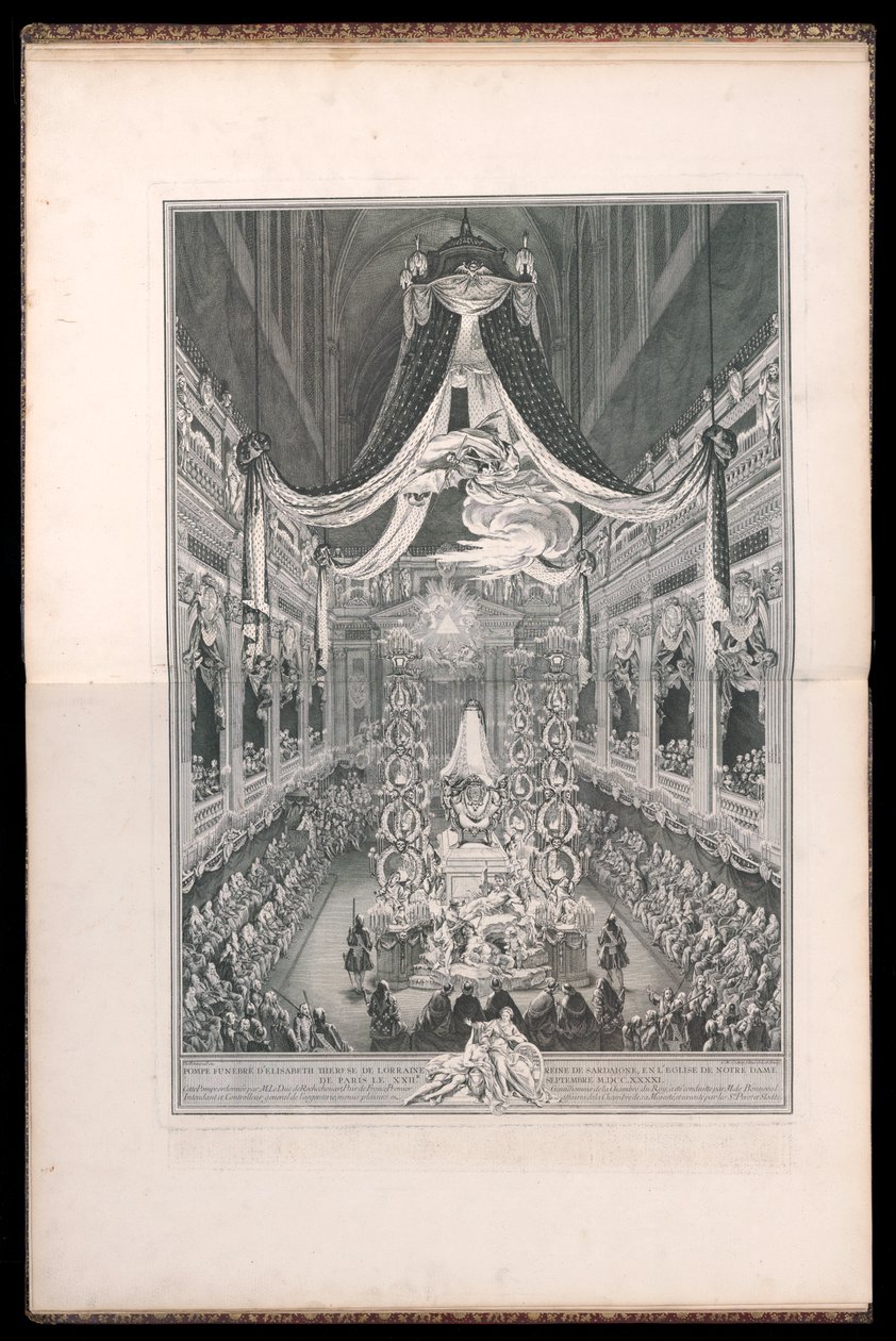 Pohřebníci Alžběty Terezie Lotrinské královny Sardinie, v kostele Notre Dame de Paris na XXII. ZÁŘÍ M.DCC.XXXXI. (Pohřeb Alžběty Terezie Lotrinské, královny Sardinie, v kostele Notre Dame v Paříži 22. září 1. od Michel de Bonneval