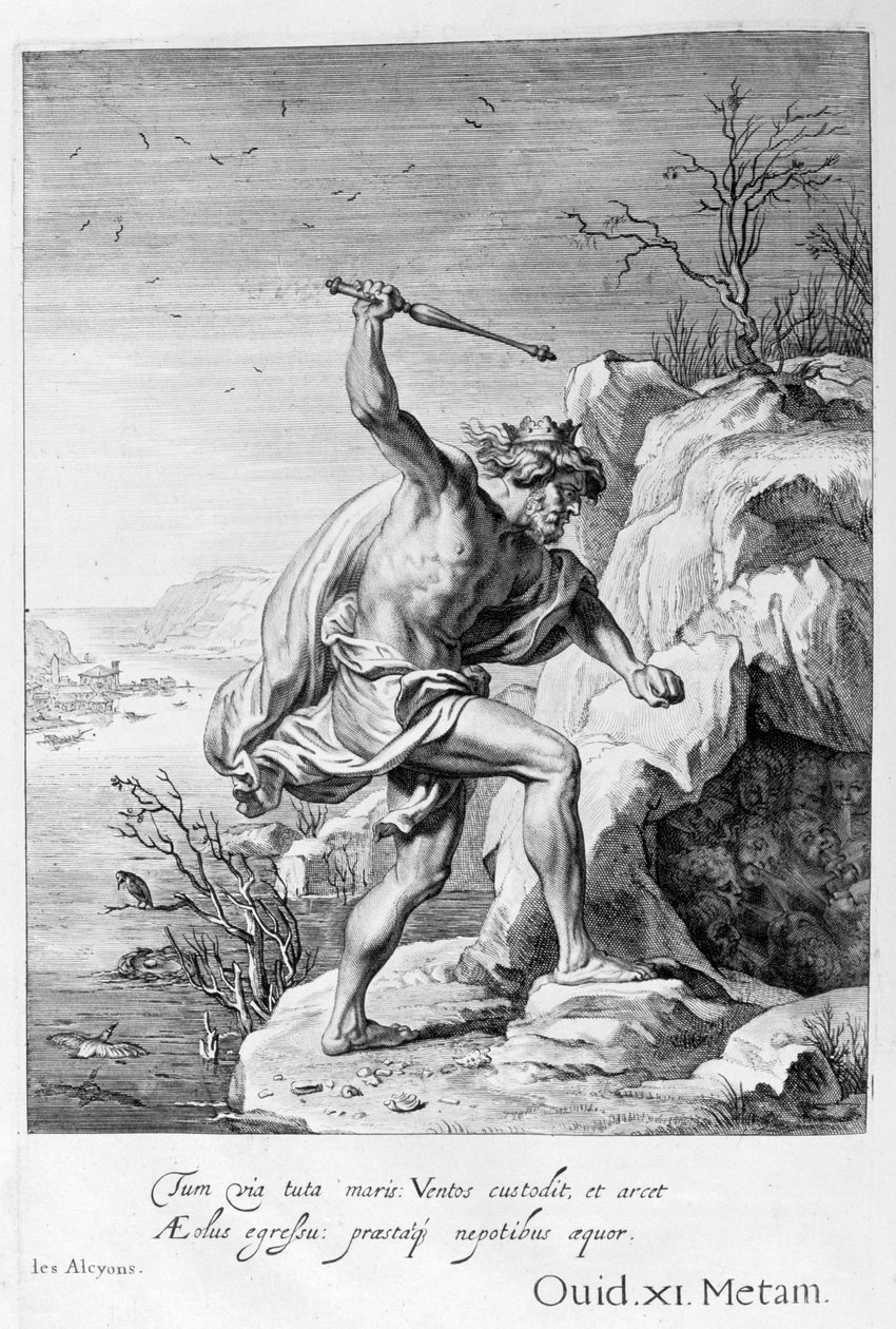 Alcyone a Ceyx se proměnili v ptáky, 1655 od Michel de Marolles