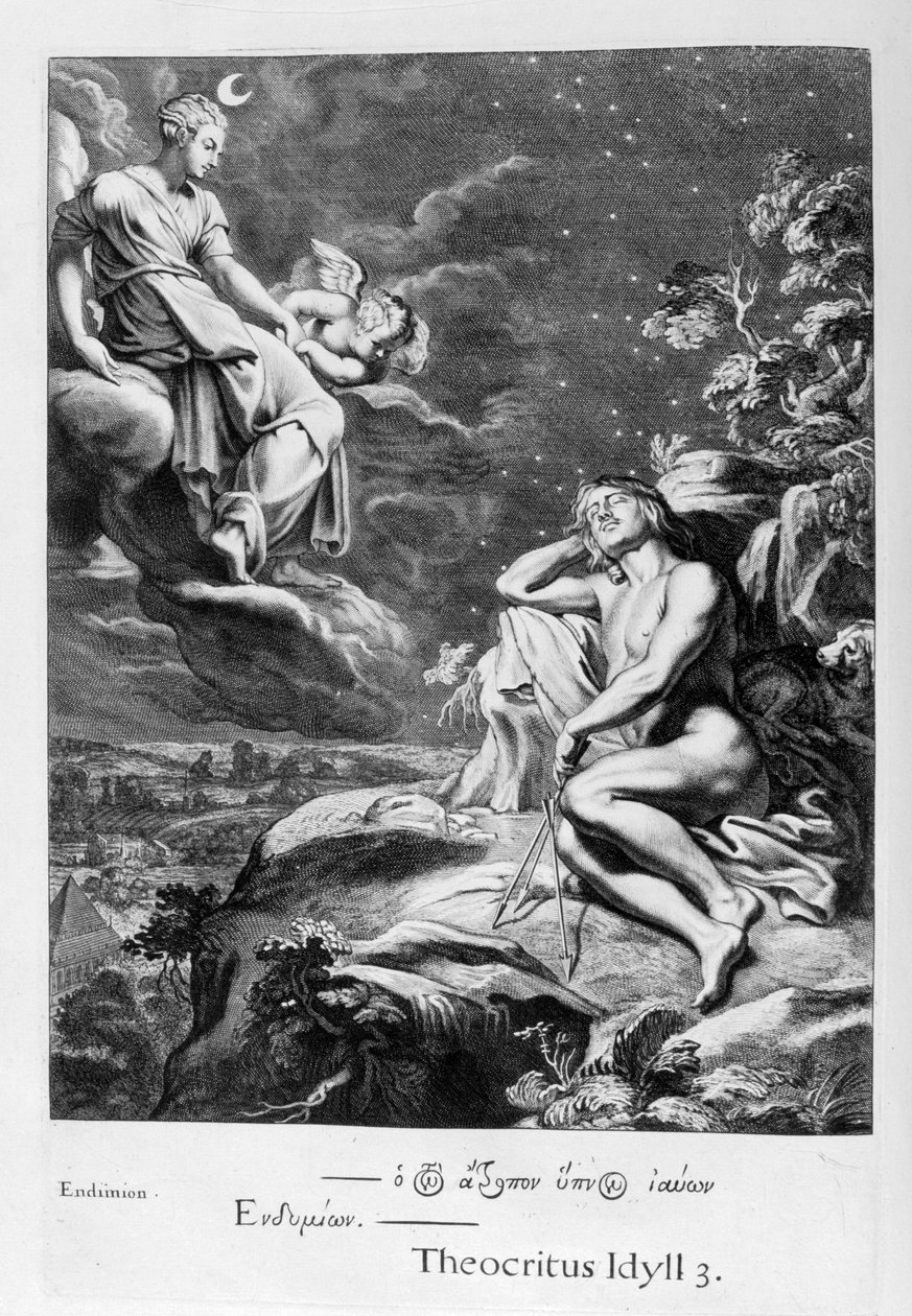 Měsíc a Endymion, 1655 od Michel de Marolles