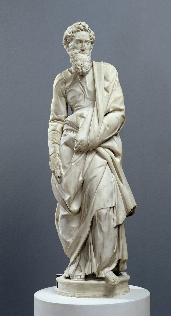 Svatý Pavel, z Piccolominiho oltáře, 1501-4 (mramor) (viz 134172 a 134173) od Michelangelo Buonarroti