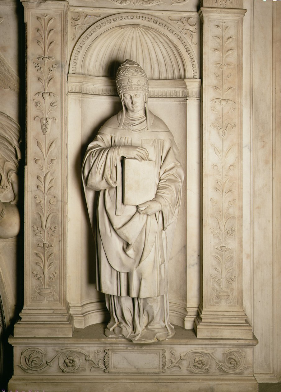 Svatý Řehoř (asi 540-604) z oltáře Piccolomini, 1501-4 (mramor) od Michelangelo Buonarroti