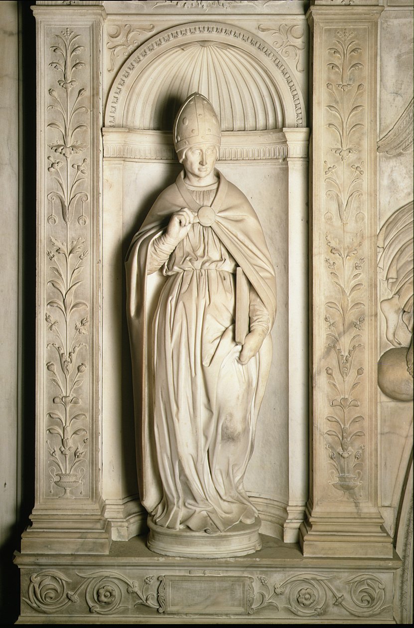 Svatý Pius, z oltáře Piccolomini, 1501-4 (mramor) od Michelangelo Buonarroti