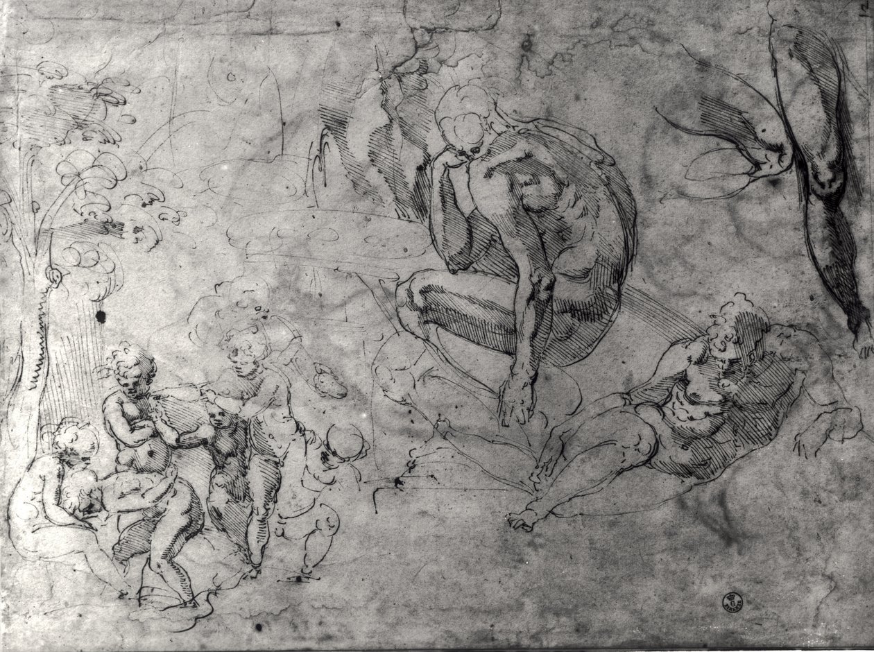 Studie pro postavy od Michelangelo Buonarroti
