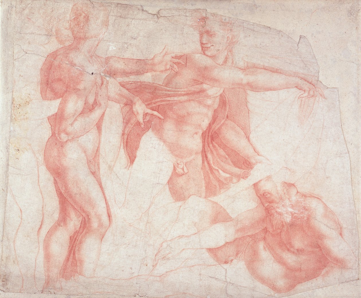 Studie mužských aktů od Michelangelo Buonarroti