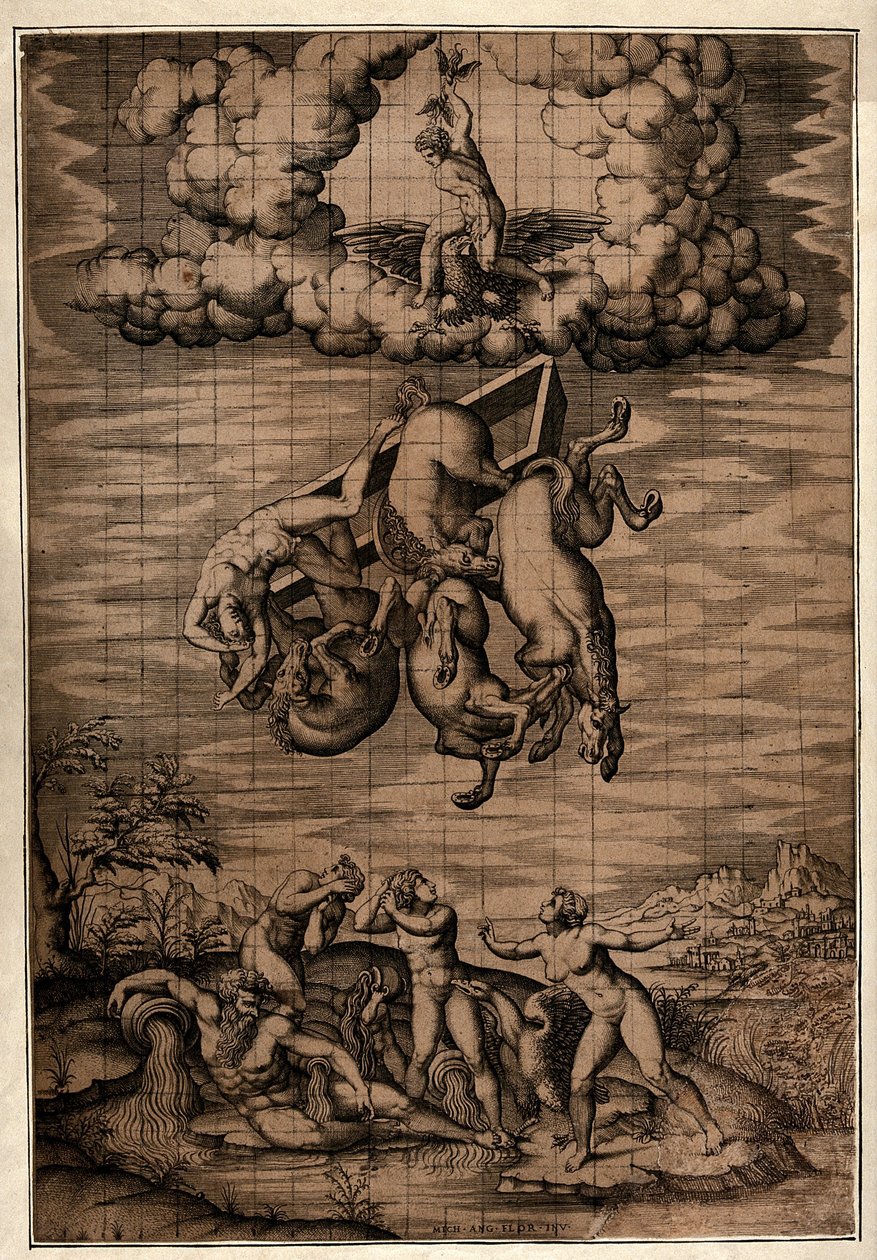 Phaetonův pád od Michelangelo Buonarroti