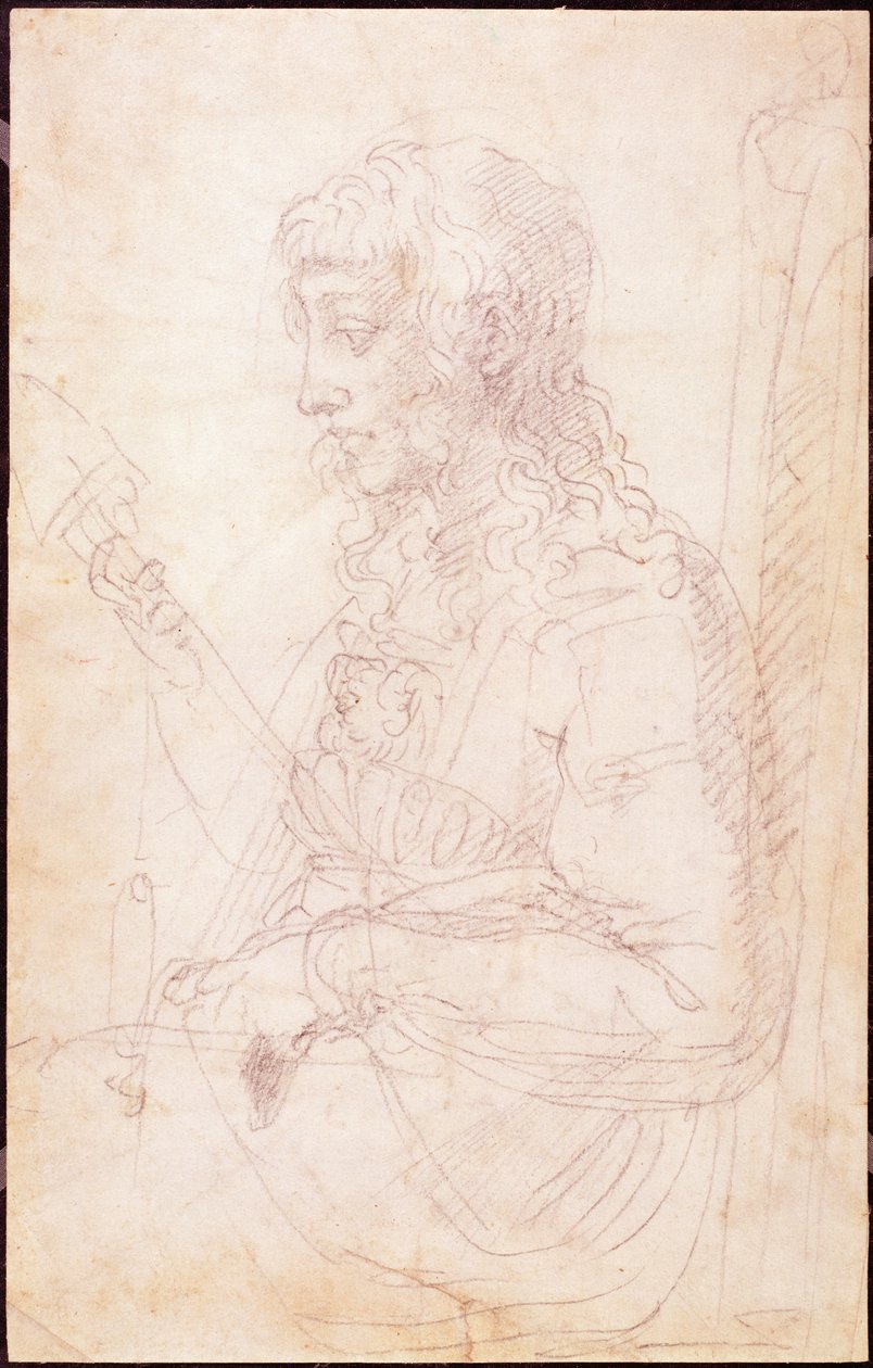 W.40 Náčrt ženské postavy od Michelangelo Buonarroti