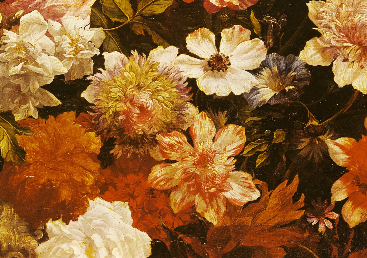 Detail květin od Michelangelo Cerquozzi