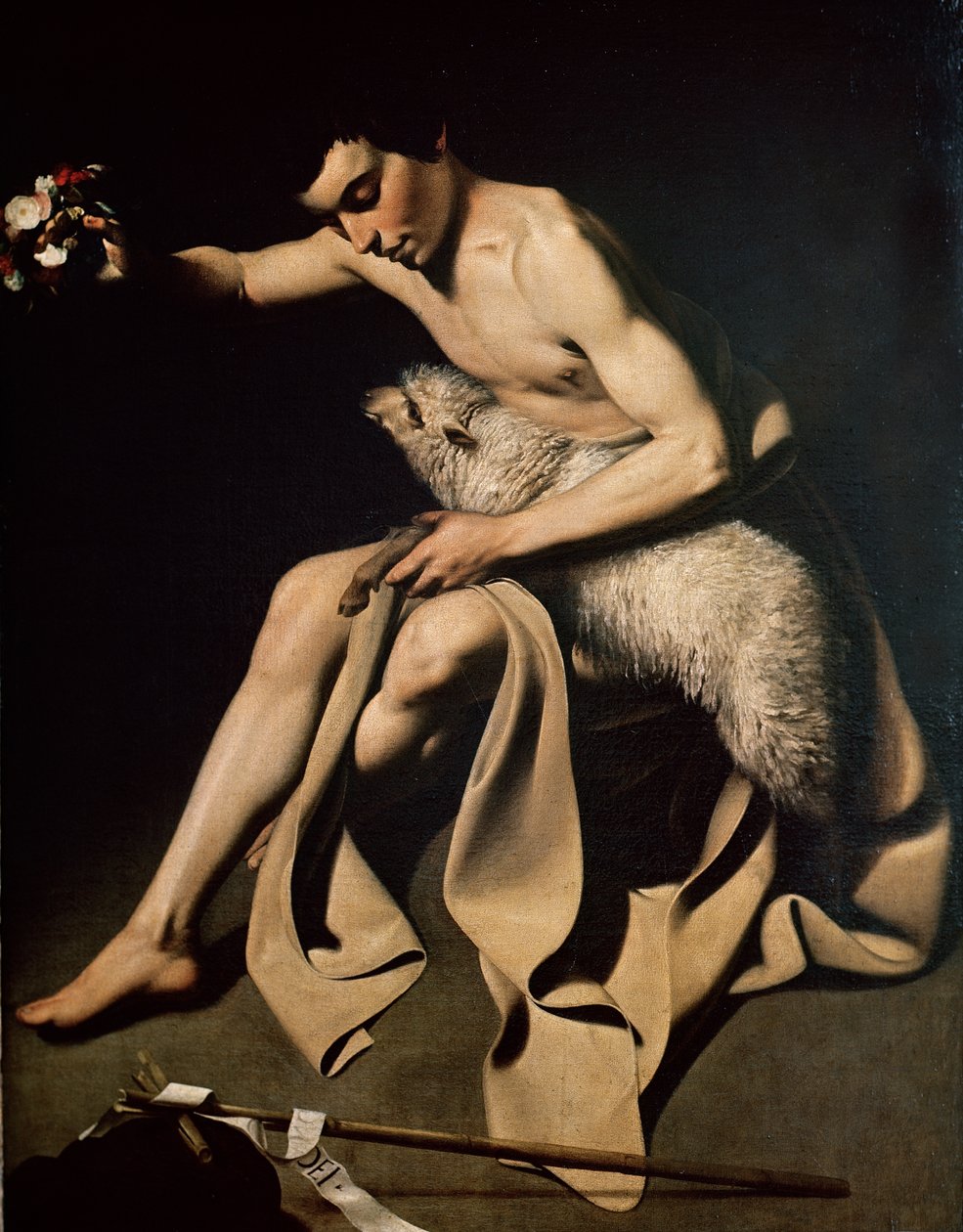 Jana Křtitele hrajícího s beránkem od Michelangelo Merisi Caravaggio