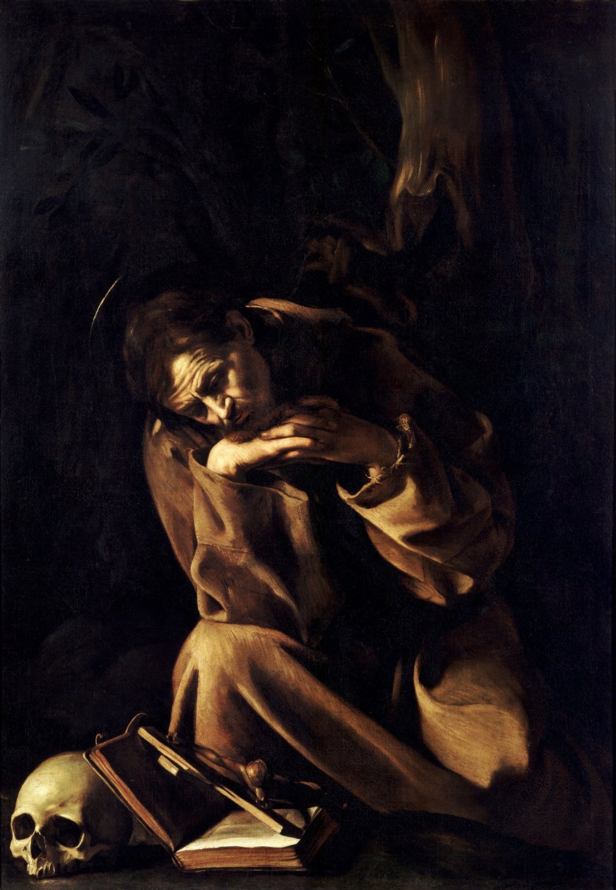Svatý František v meditaci od Michelangelo Merisi Caravaggio