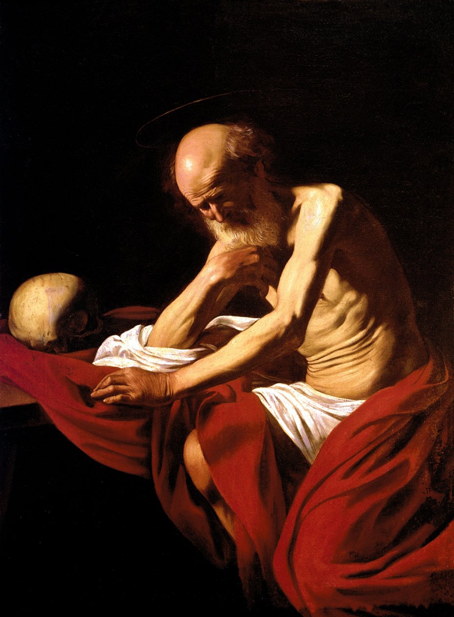 Svatý Jeroným kajícník od Michelangelo Merisi Caravaggio