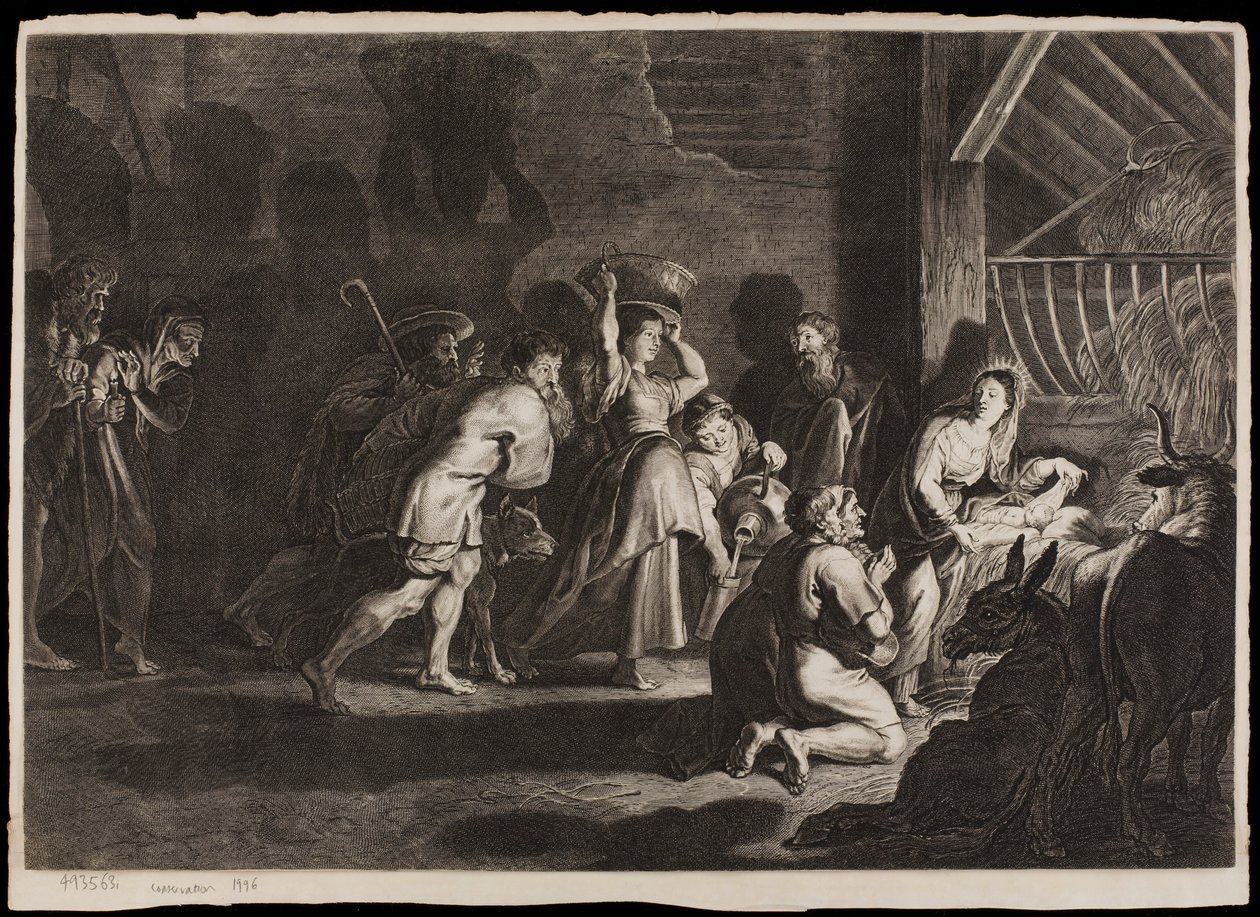 Klanění pastýřů při narození Krista od Michelangelo Merisi Caravaggio