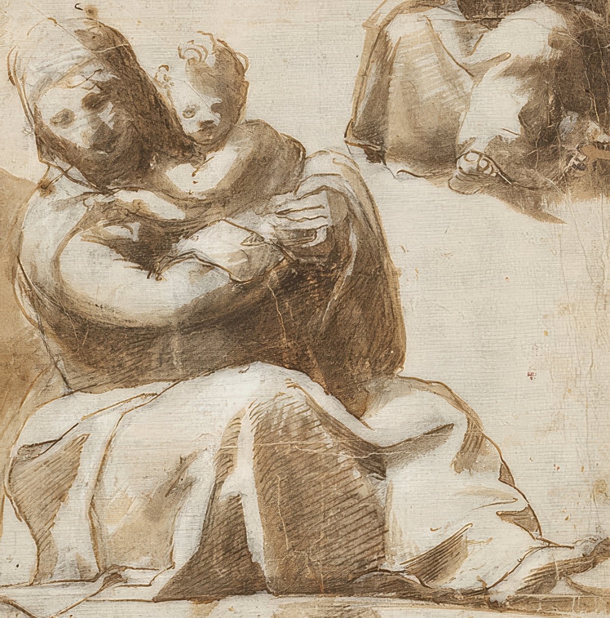 Sedící Madona s dítětem. Kolem roku 1525 (?) od Michelangelo Anselmi