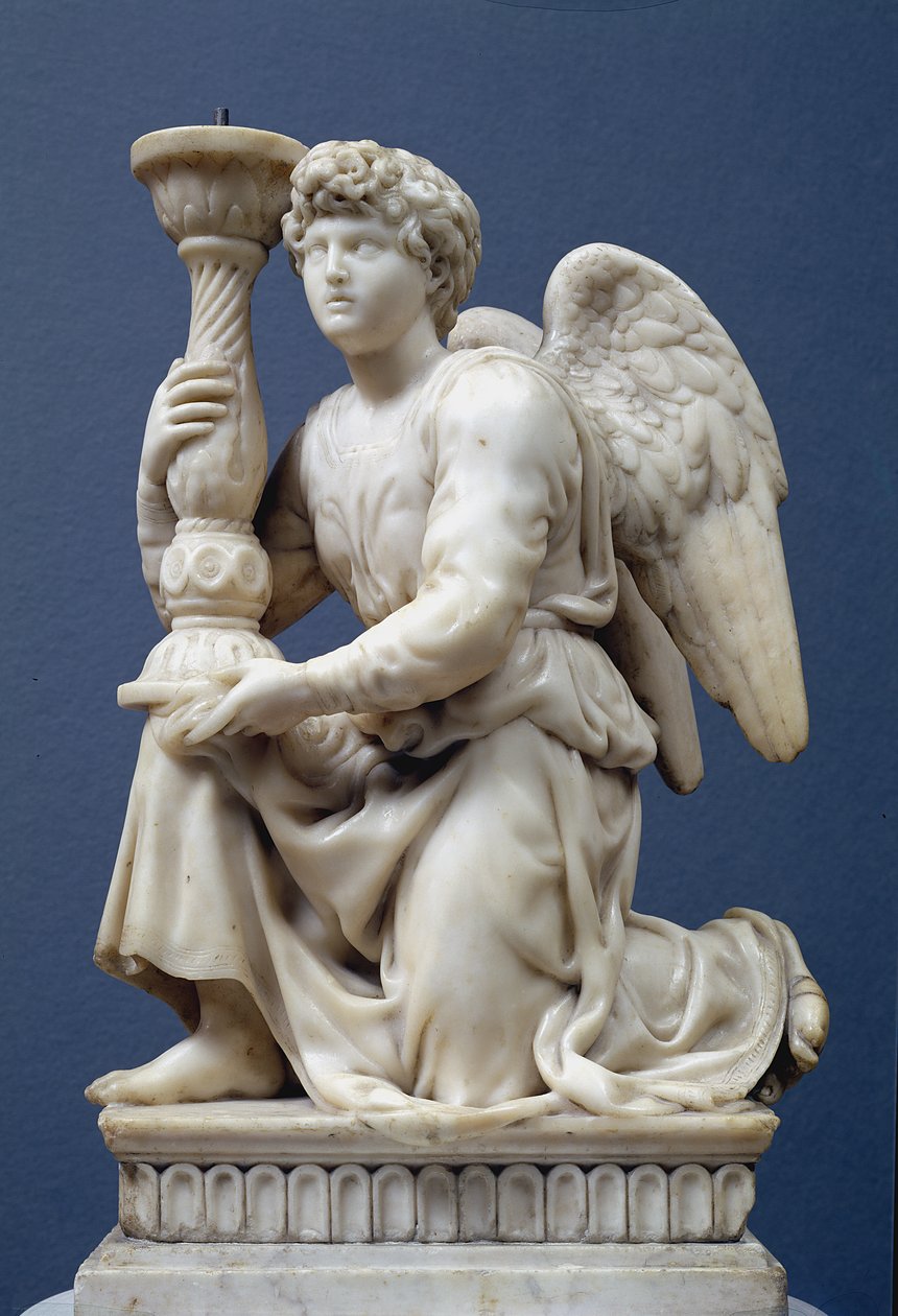 Angel Holding a Candelabra, 1495 (mramor) od Michelangelo Buonarroti