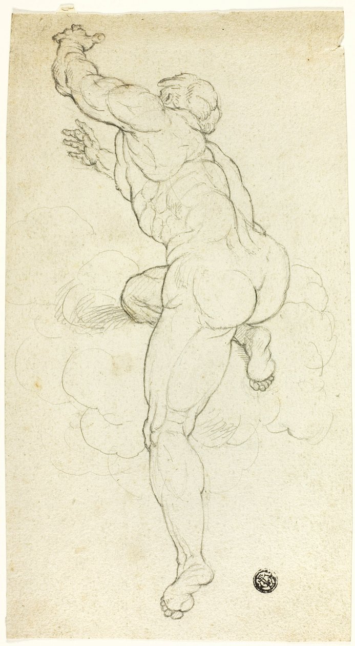 Vzestupný mužský akt od Michelangelo Buonarroti