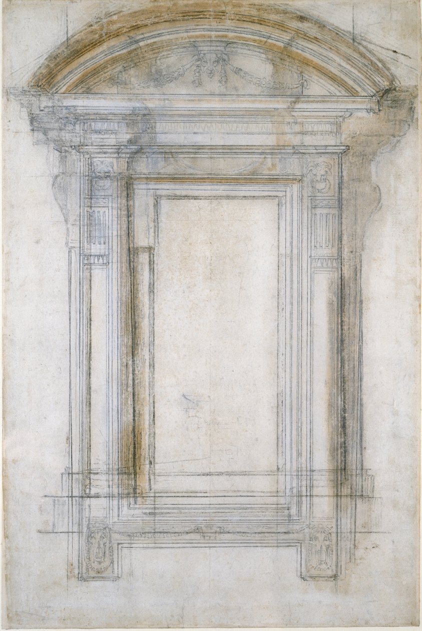 Design pro okno, c1490-1560 od Michelangelo Buonarroti