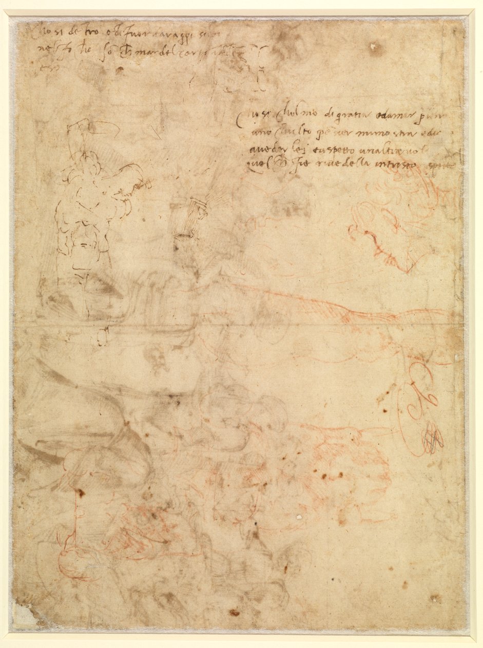 Figurální studie od Michelangelo Buonarroti