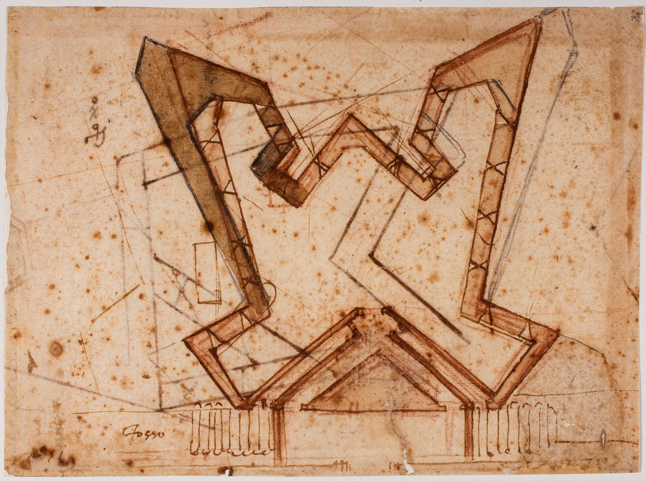 Opevnění brány na louce od Michelangelo Buonarroti