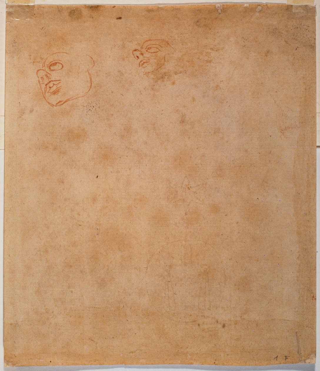 Studie hlavy pro Sixtinského Jonáše od Michelangelo Buonarroti