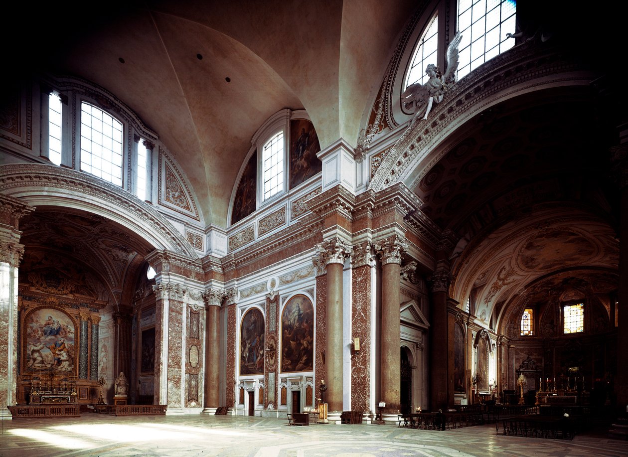 Vnitřní pohled na kostel Santa Maria degli angeli od Michelangela Buonarroti dit Michelangelo (Michelangelo nebo Michelangelo od Michelangelo Buonarroti