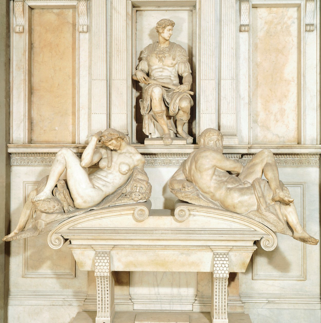 Itálie, Florencie, Nová sakristie v Medicejské kapli baziliky San Lorenzo ve Florencii (světové dědictví UNESCO od Michelangelo Buonarroti