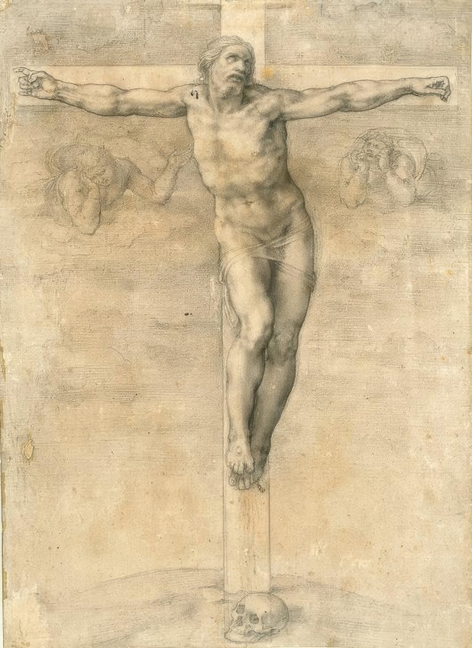 Ukřižování se dvěma anděly od Michelangelo Buonarroti
