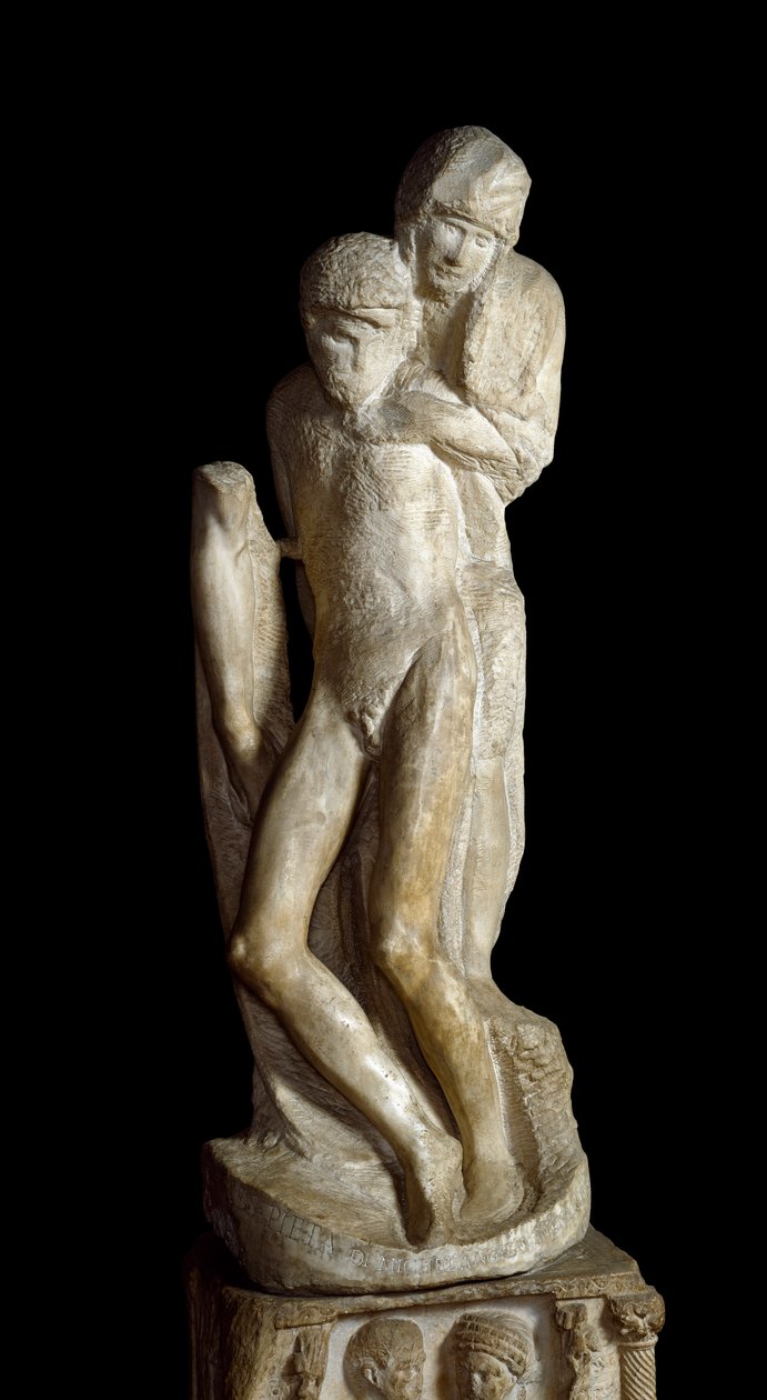 Pieta Rondanini. Sochařství od Michelangelo Buonarroti