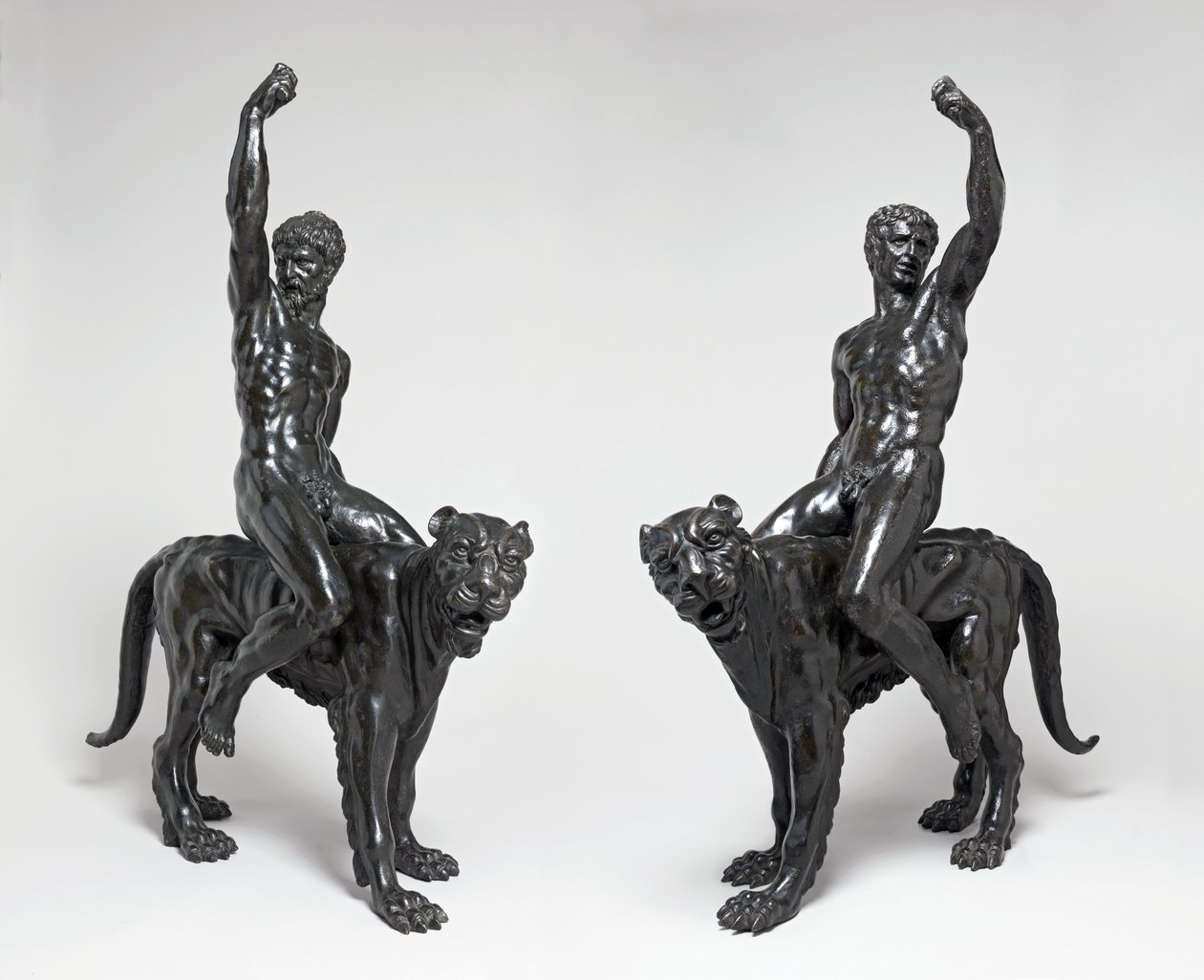Nahé bakchantky na panterech, asi 1506-08 (bronz) od Michelangelo Buonarroti