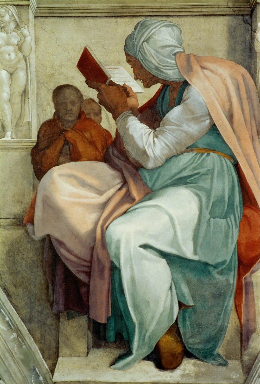 Perská Sybil, strop Sixtinské kaple od Michelangelo Buonarroti