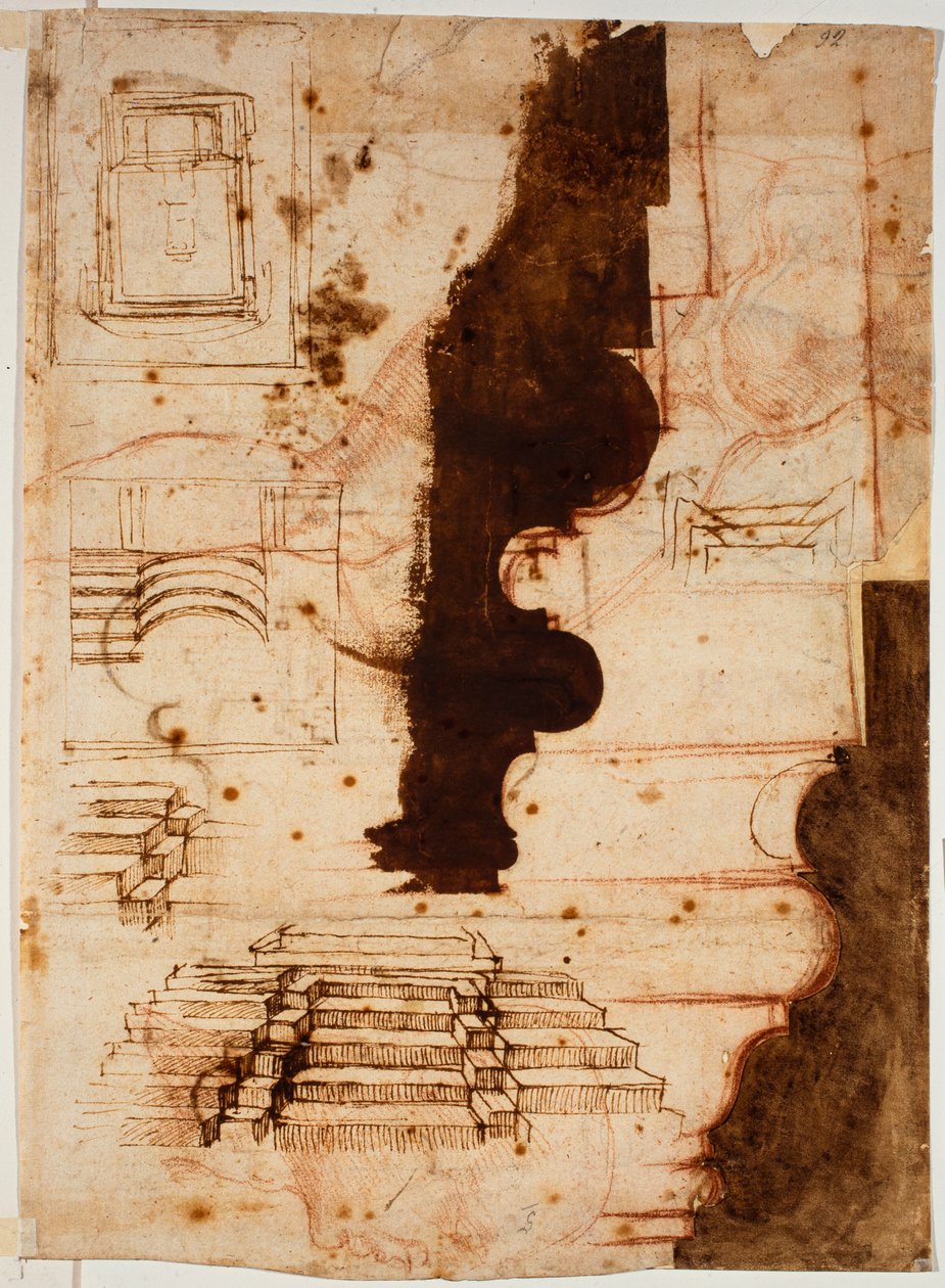 Plány pro schody od Michelangelo Buonarroti