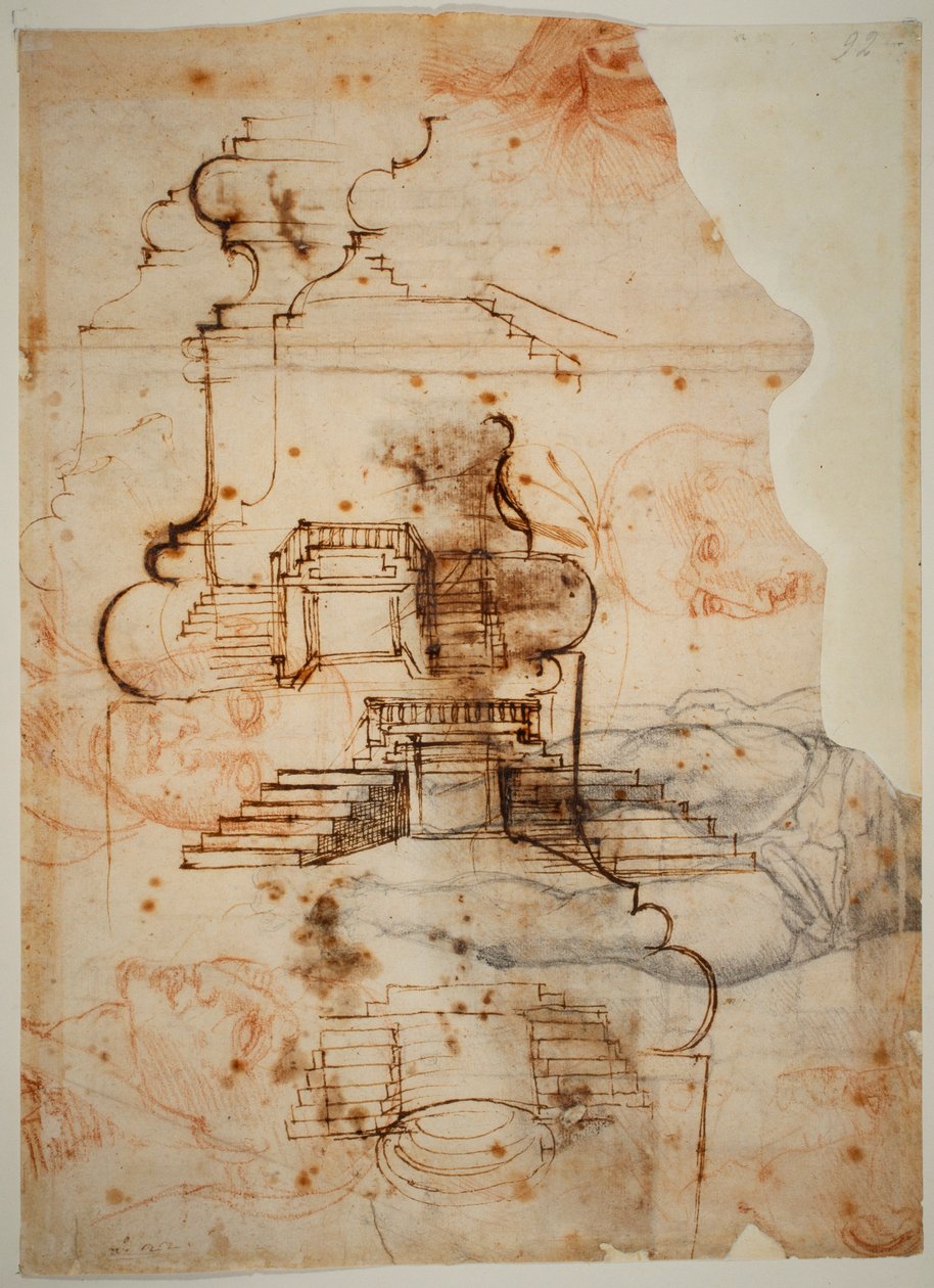 Plány pro schody od Michelangelo Buonarroti
