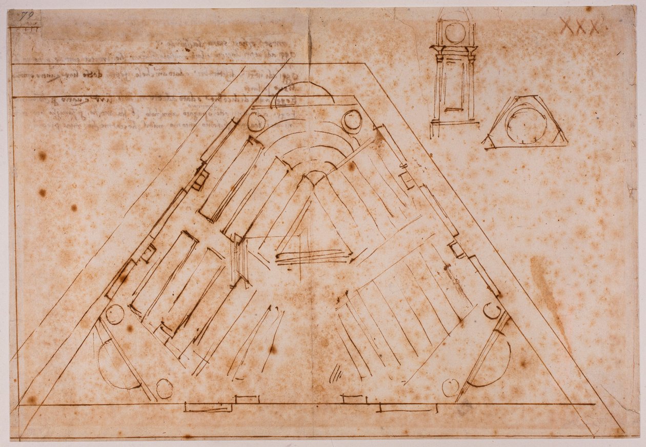 Plány pro "malou knihovnu od Michelangelo Buonarroti