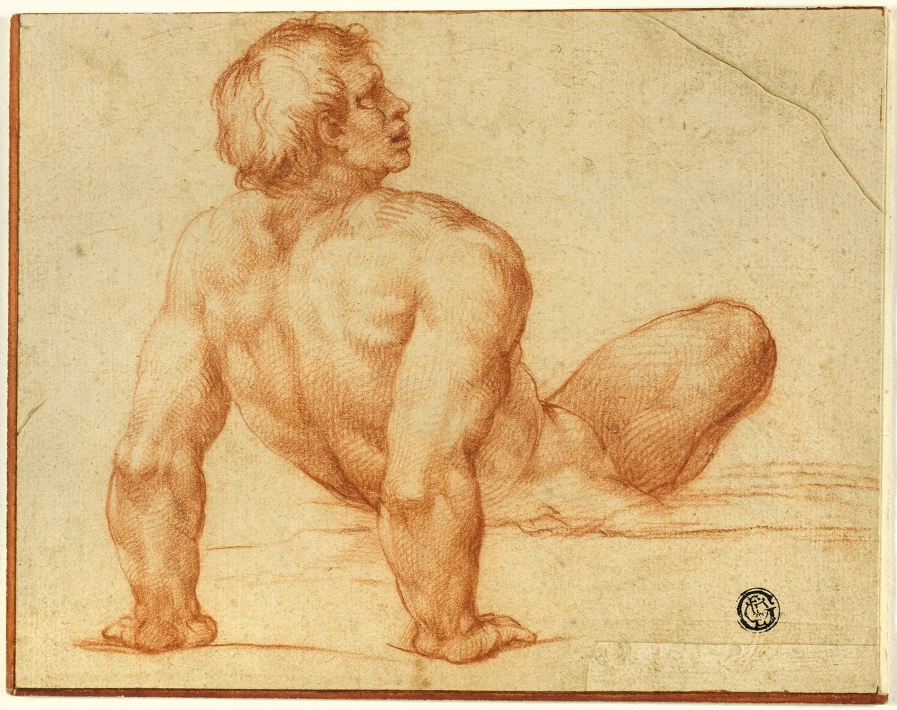Sedící mužský akt od Michelangelo Buonarroti