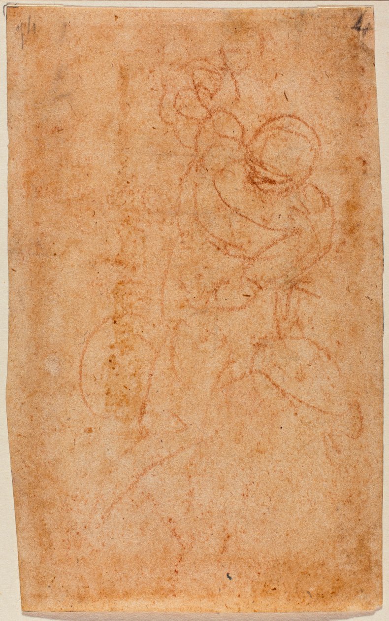Sedící mužský akt od Michelangelo Buonarroti