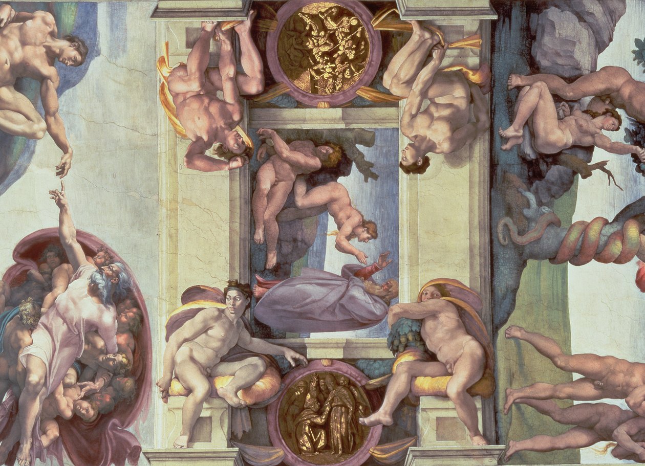 Strop Sixtinské kaple (1508-12): Stvoření Evy od Michelangelo Buonarroti
