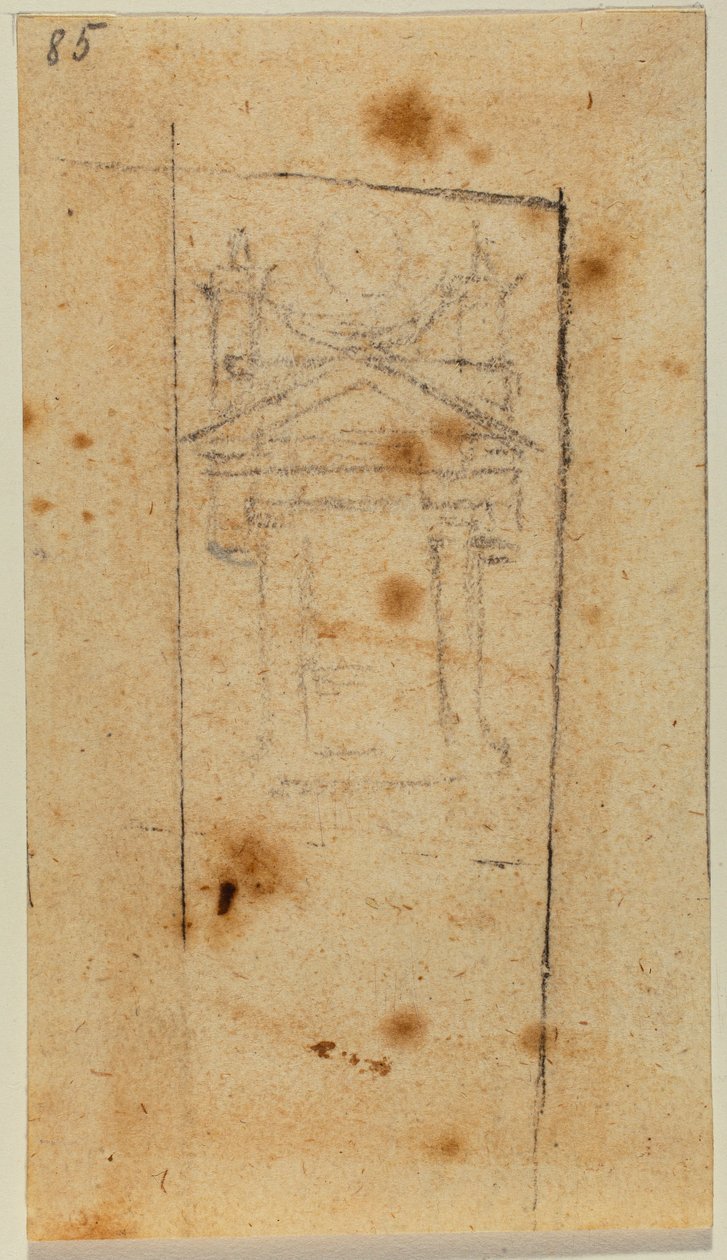 Náčrt okna od Michelangelo Buonarroti