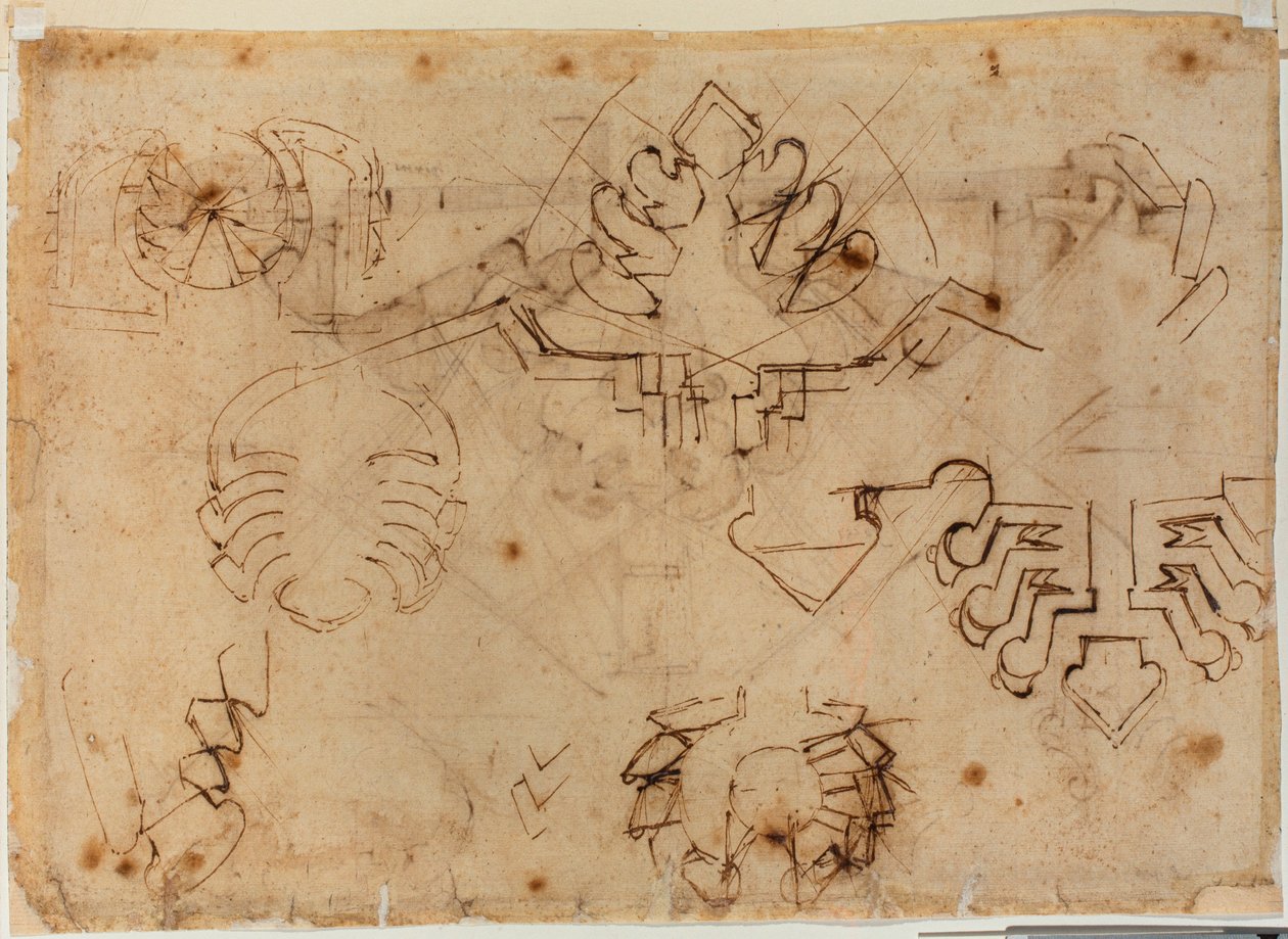 Studie pro opevnění od Michelangelo Buonarroti