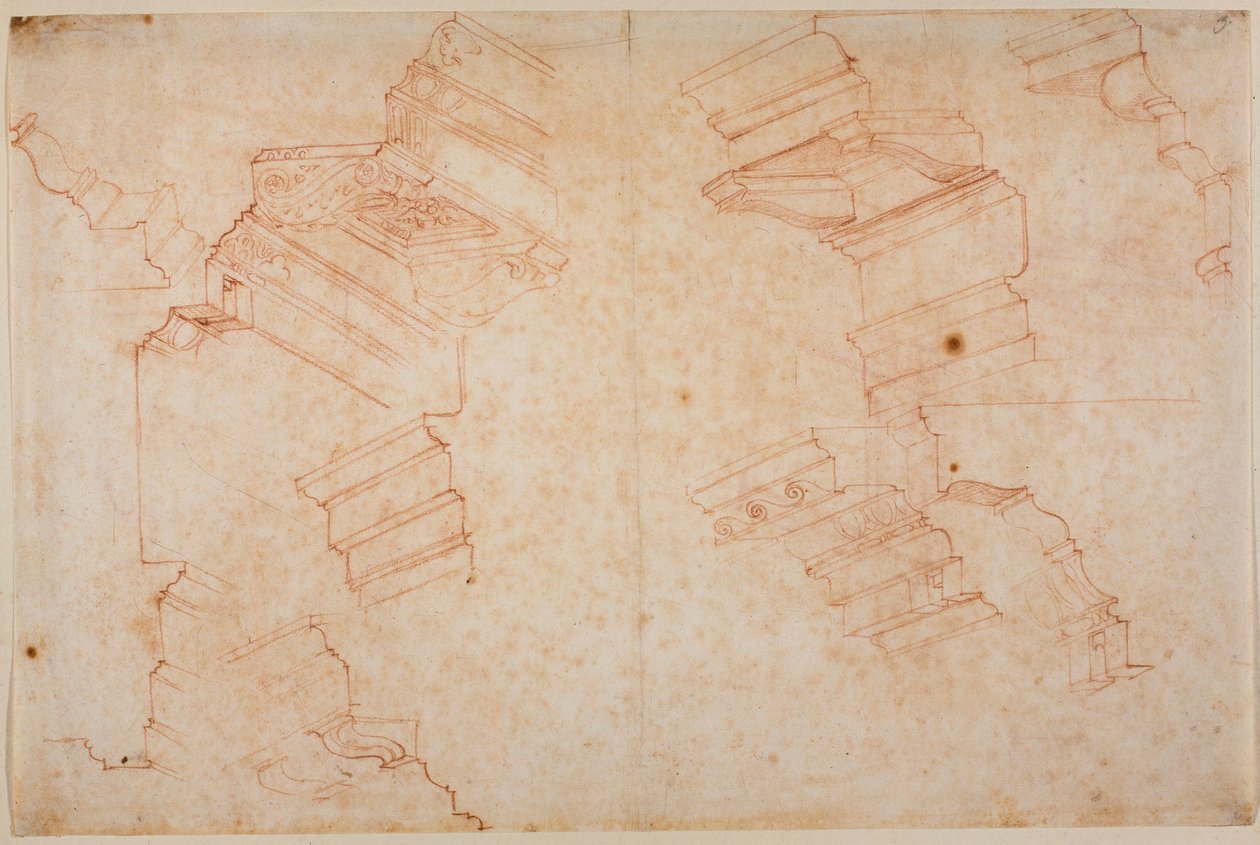 Studie z římských památek od Michelangelo Buonarroti