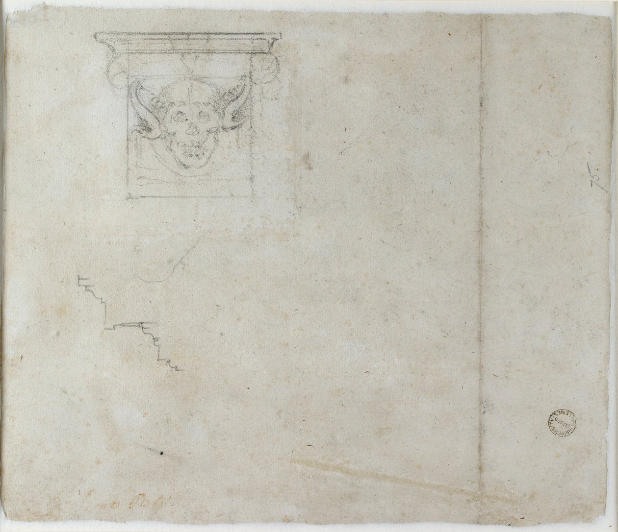 Studie architektonických detailů a groteskní masky, c1490-1560 od Michelangelo Buonarroti