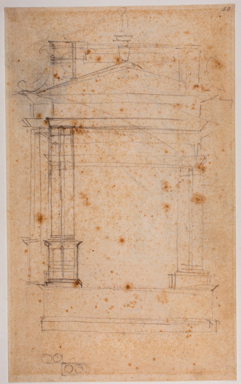 Studie pro oltářní nebo nástěnný hrob od Michelangelo Buonarroti