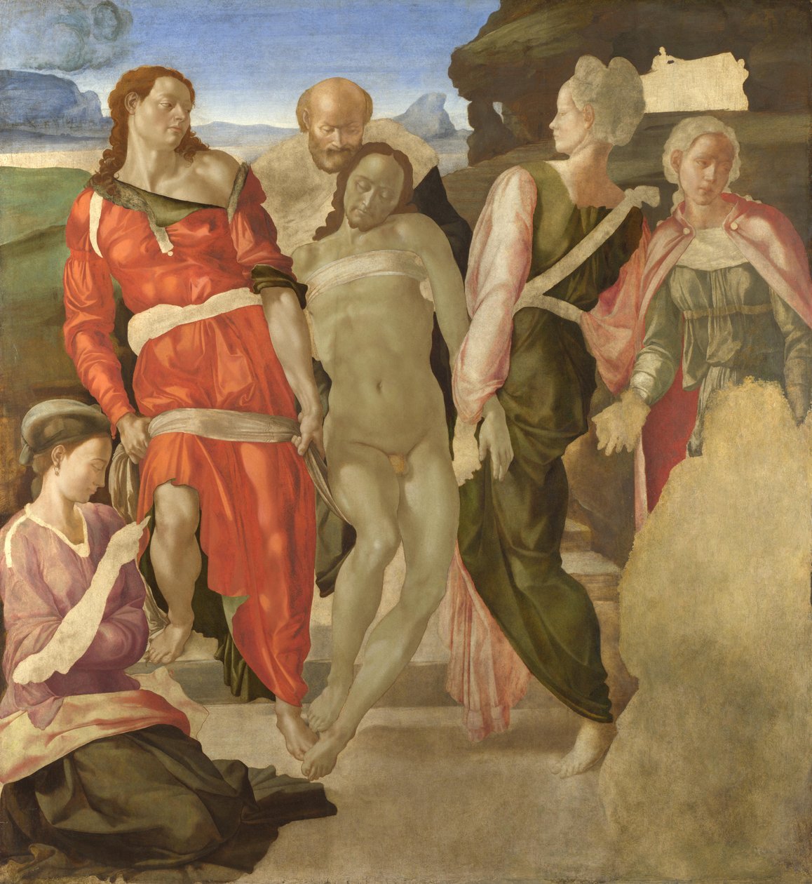 The Entombment (nedokončený) (panel) od Michelangelo Buonarroti