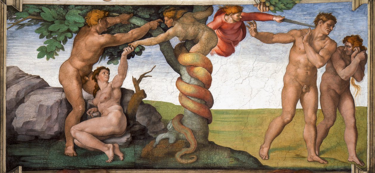 Vyhnání z ráje od Michelangelo Buonarroti